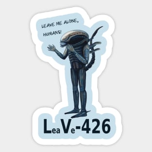 Xenomorph Print: LeaVe-426 Sticker